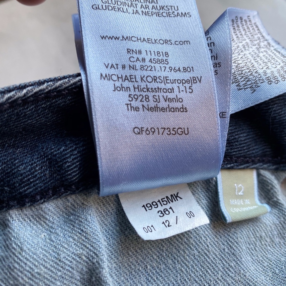 Michael Kors Dark Wash Skinny Jean Size 12 - Picture 4 of 7